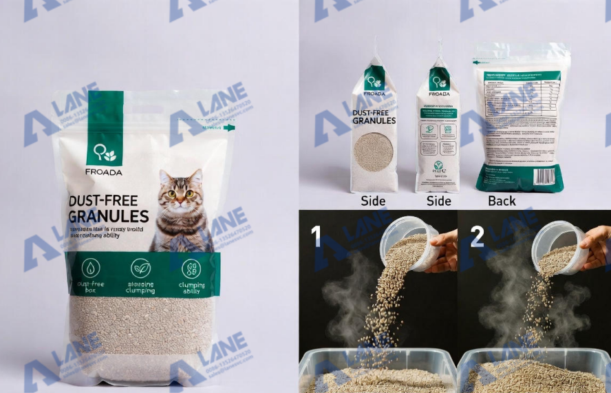 cat litter particle size distribution