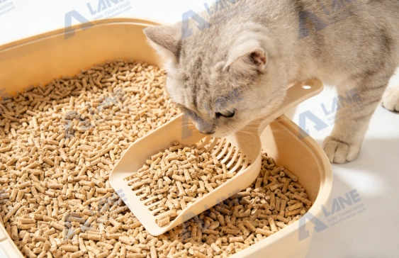 1-2 T/H Wood and Sawdust Cat Litter Pellet Line in Vietnam