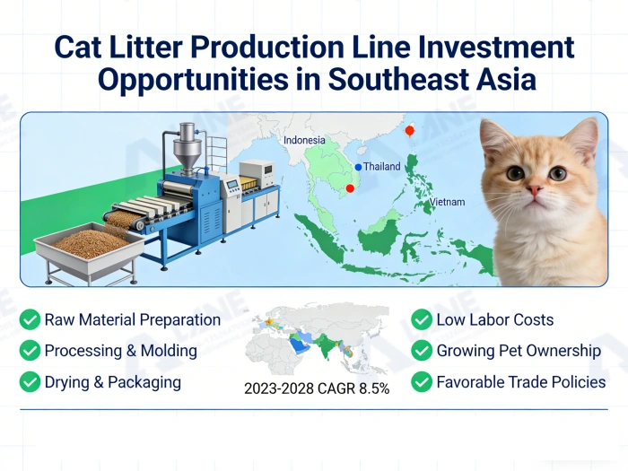 Cat Litter Production Line Investment Opportunities in Southeast Asia
